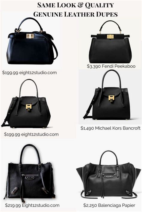 michael kors dupe|michael kors black leather bag.